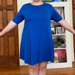 Blue half sleeve dress